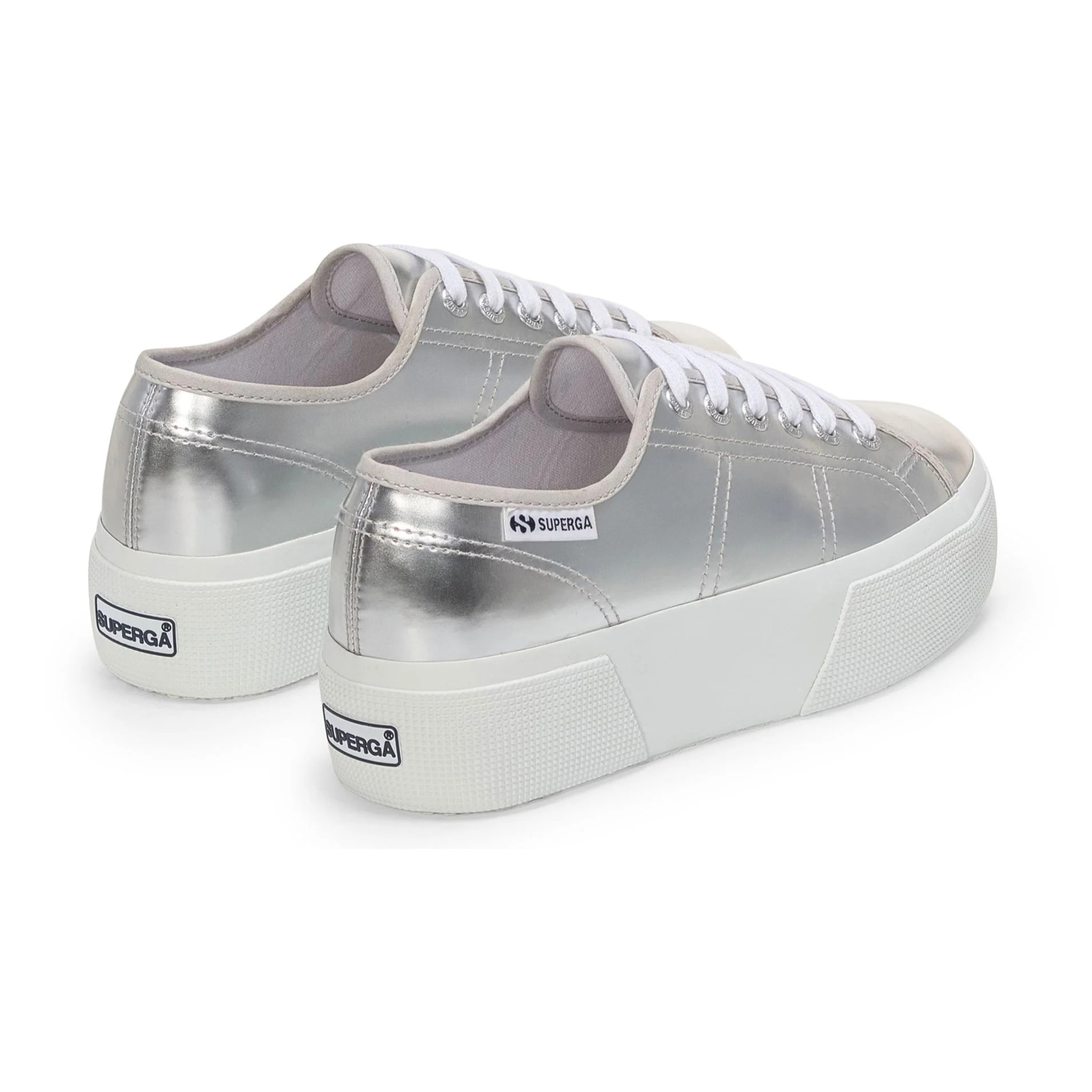 Scarpe da donna Superga Grigio 3790 Platform Mirror Synthetic Material