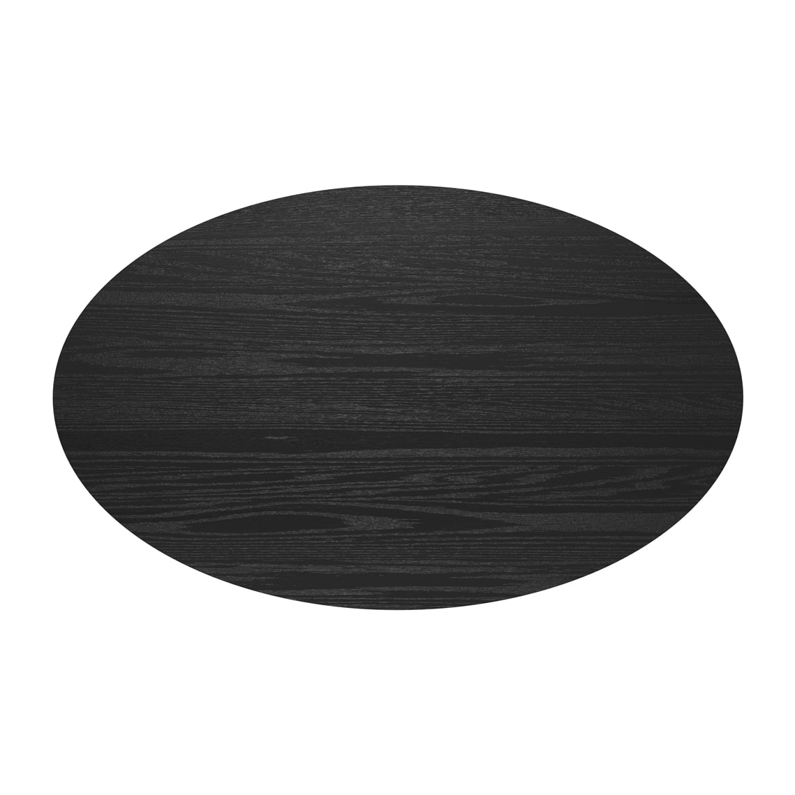 Table ovale 4 personnes en bois noir 130 cm - Eddy