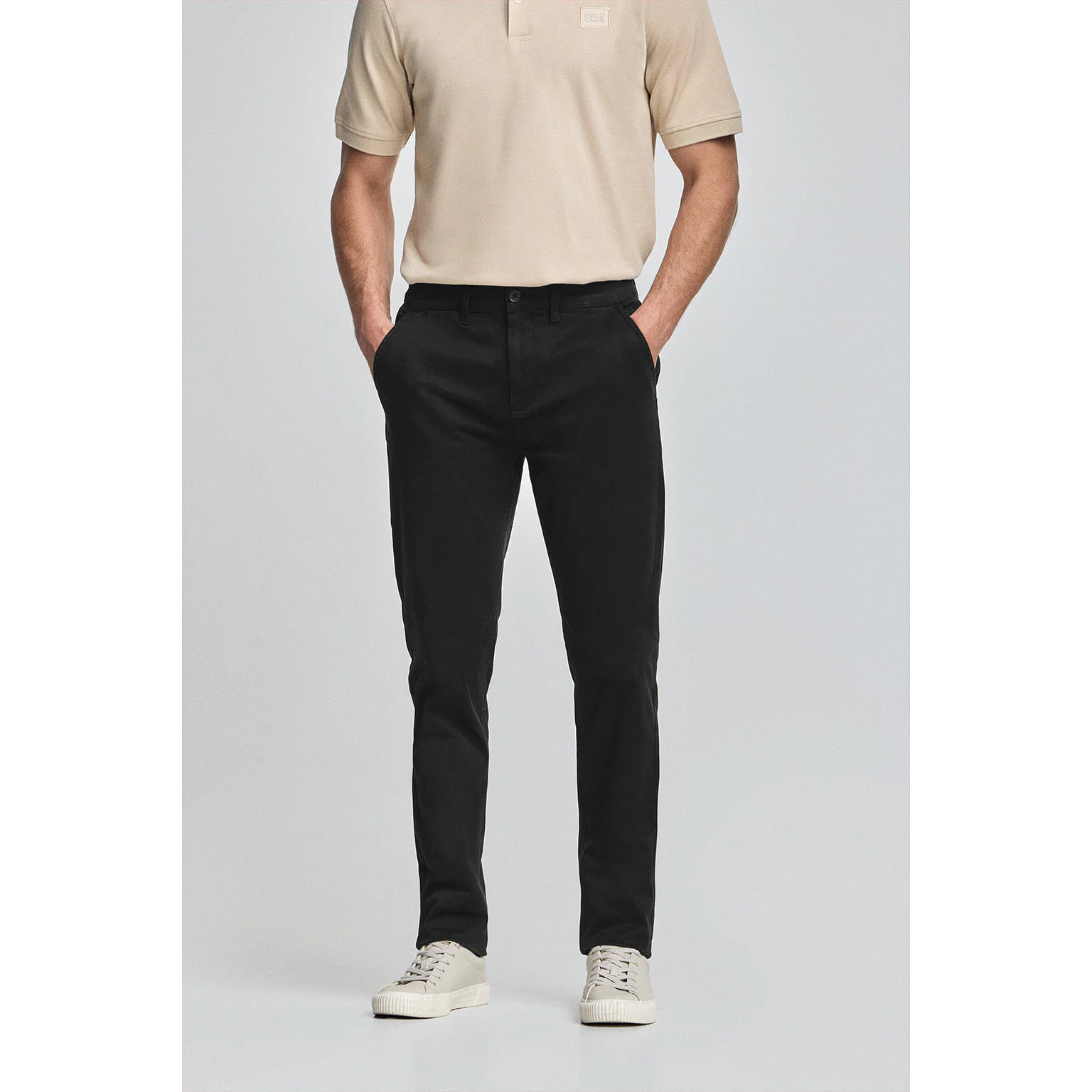 Pantaloni chino slim Moore neri
