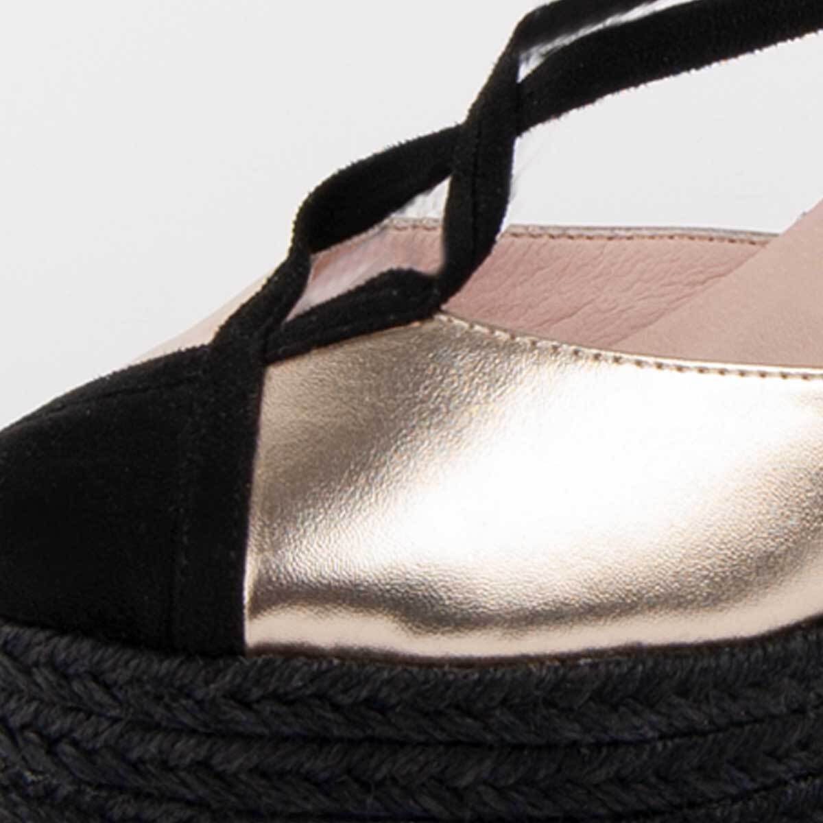 Alpargata De Cuña - Dorado - Altura: 8 Cm