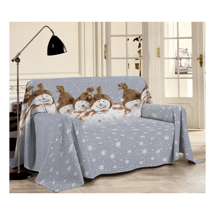 Telo Arredo Multiuso Copritutto 100% Cotone Snowman Beige