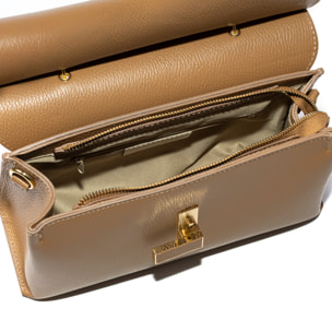 Averara borsa a tracolla donna, in vera pelle Dollaro.