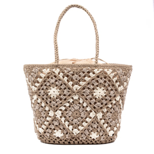 Zenson borsa a spalla donna. Realizzata in cotone.