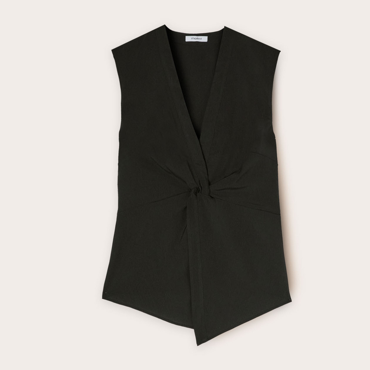 Motivi - Top con cruce - Negro