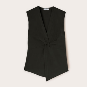 Motivi - Top con cruce - Negro