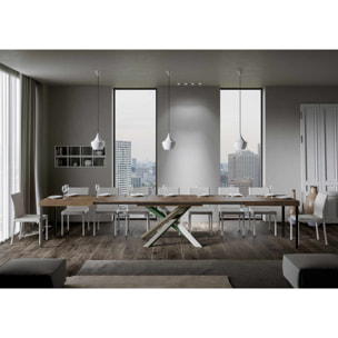 Table extensible 90x130/390 cm Volantis Noyer cadre 4/A