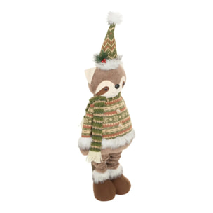 Raton laveur de Noël télescopique H. 65/105 cm