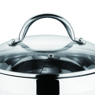 CACEROLA 20X11.5CM 3.3L ACERO INOX IND C/TAPA GOURMET BG