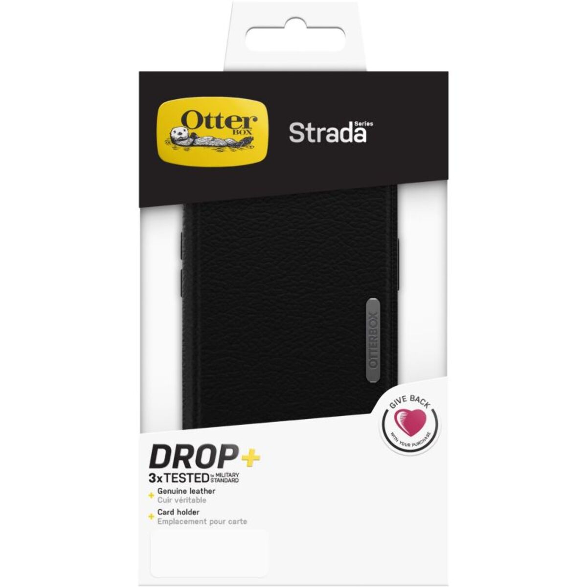 Etui OTTERBOX iPhone 12/12 Pro Strada cuir noir