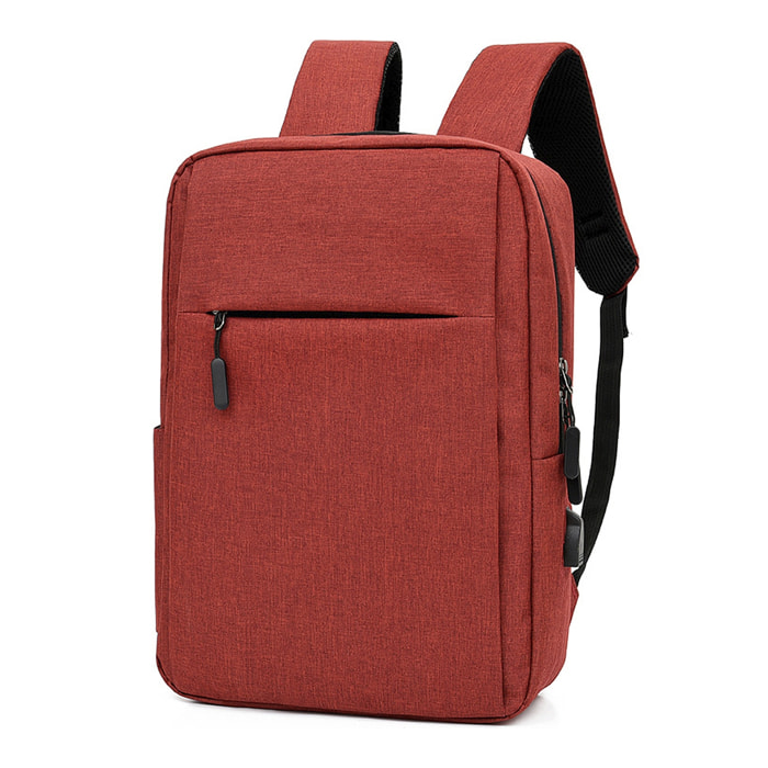 DAM Zaino per laptop  con interfaccia di ricarica USB. 30x13x42 cm. colore rosso