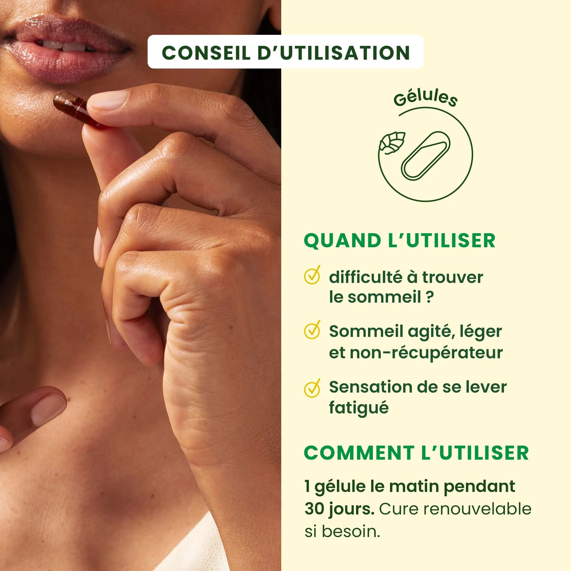 Herbalgem- Complément alimentaire Sommeil - Bio - 30 GELULES