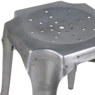 Tabouret en métal noir au style Industriel - STEAL