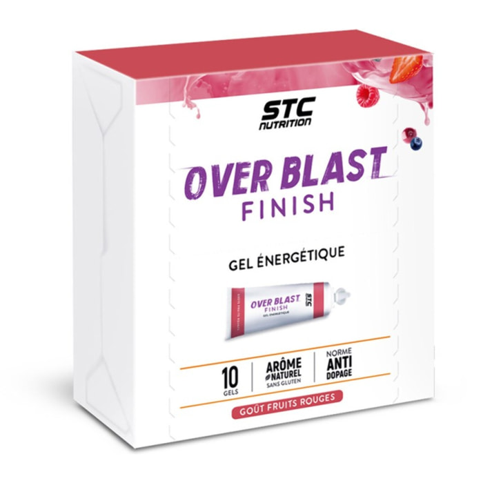 STC NUTRITION - Over Blast Finish - Gel énergie concentrée à diffusion prolongée - Action anti-fatigue et récupération - Actif breveté - Résultats prouvés