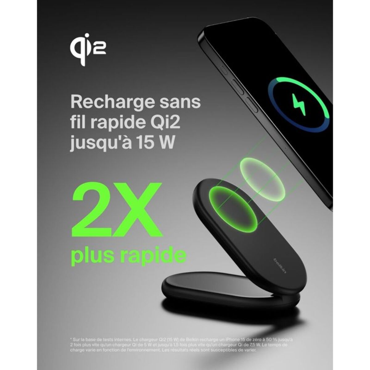 Chargeur induction BELKIN induction  15W noir