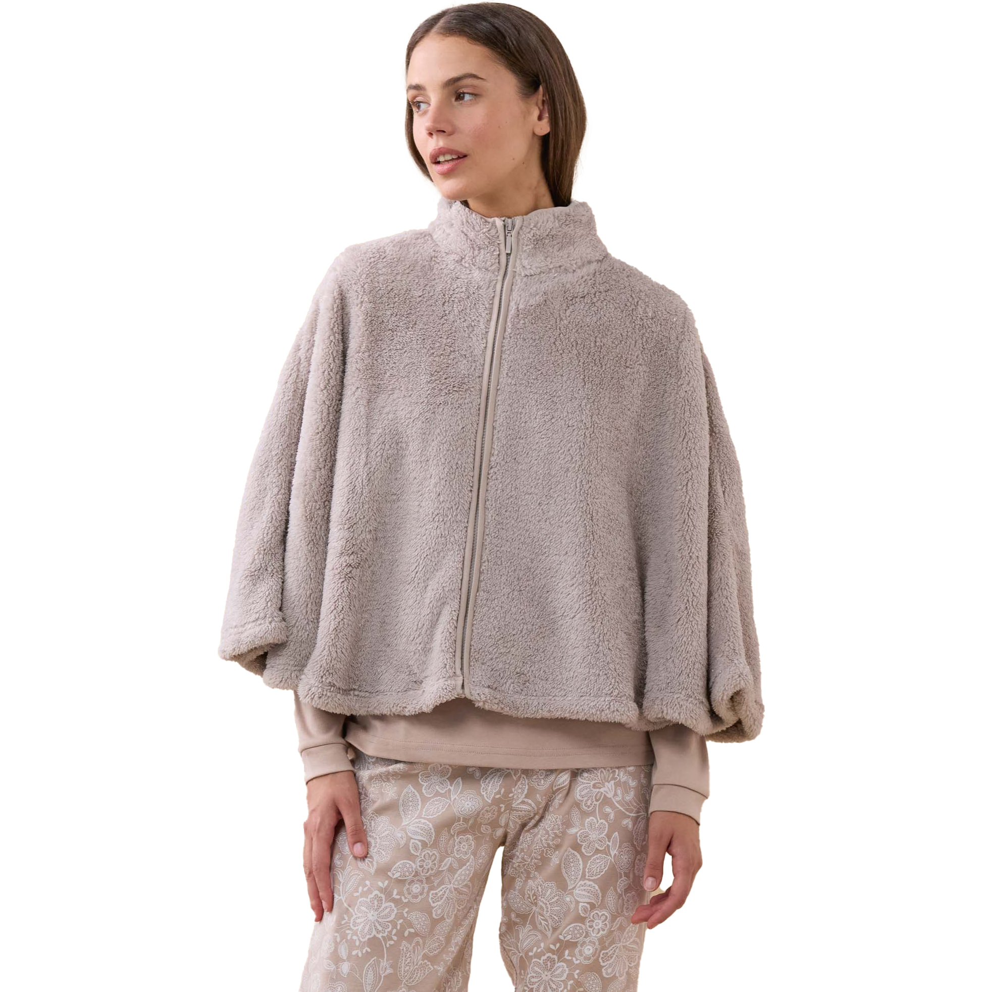 Poncho donna eco pelliccia articolo lurex Noidinotte