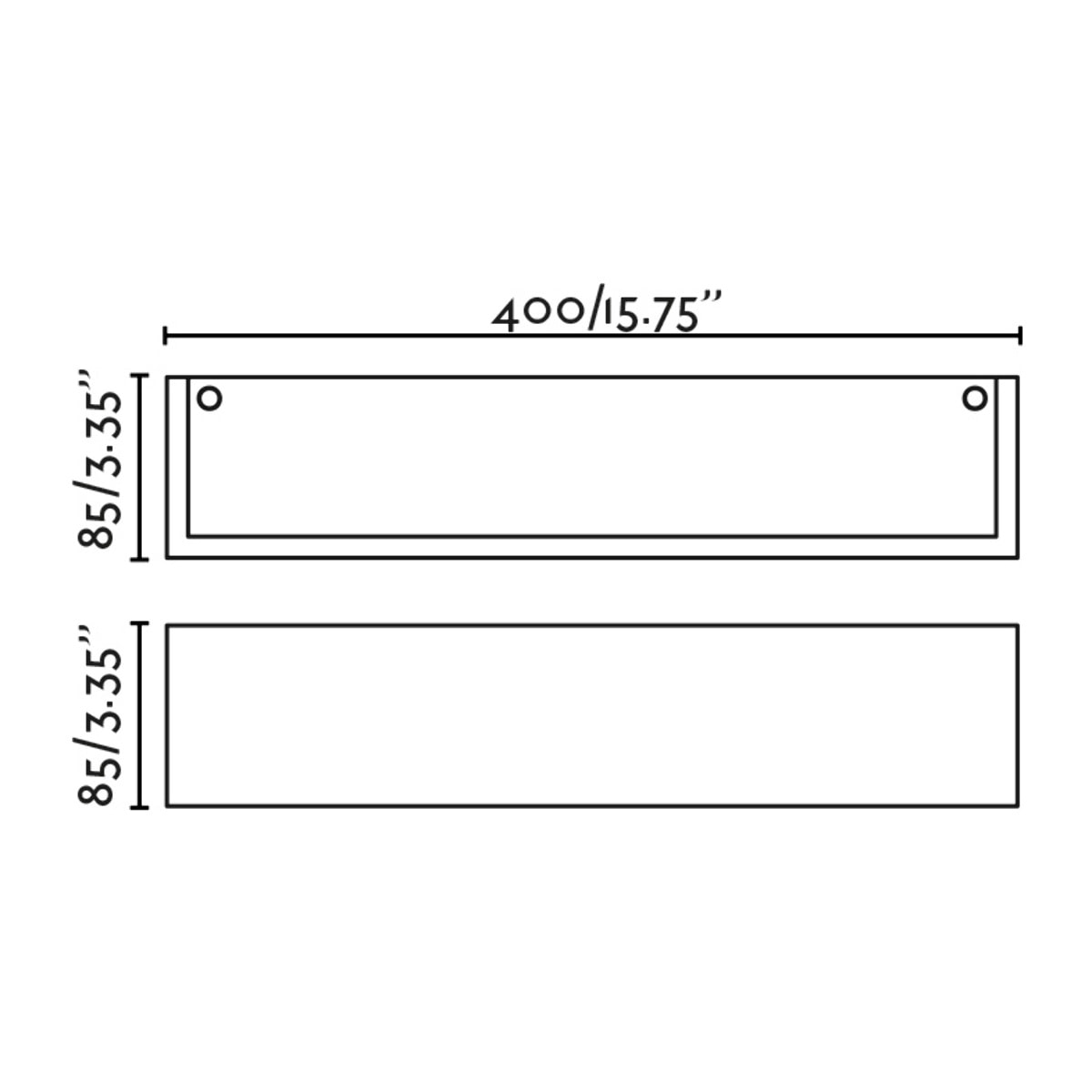 MILO 400 Aplique blanco