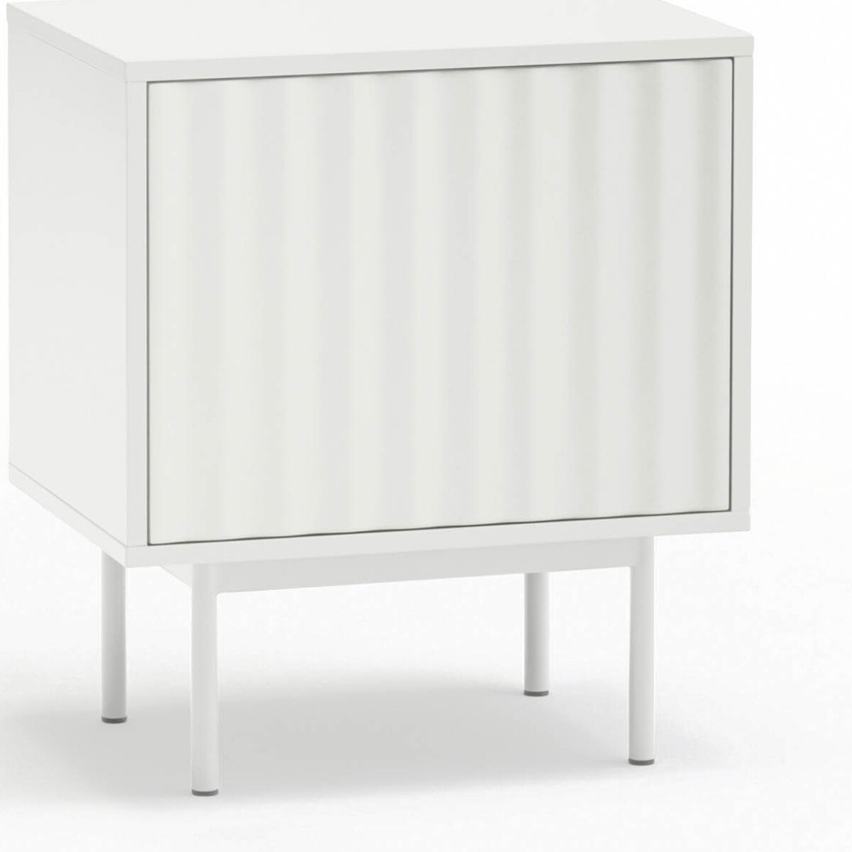 Mesita de noche Sierra 1 cajón y 1 cajón interno blanca