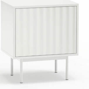 Mesita de noche Sierra 1 cajón y 1 cajón interno blanca