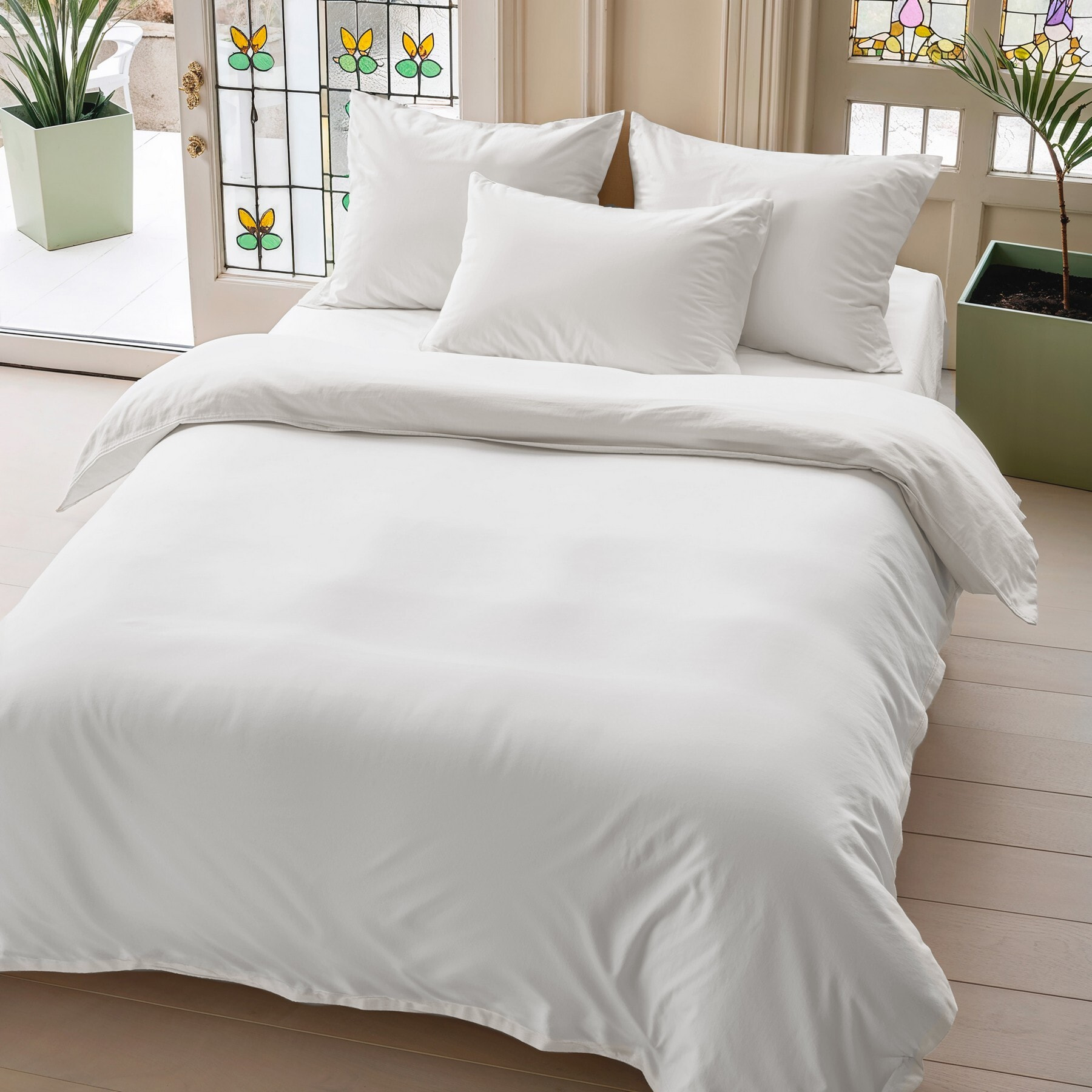 Housse de couette Blanc 100% coton 79 cm/2