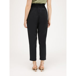Motivi - Pantaloni carrot con cintura - Nero