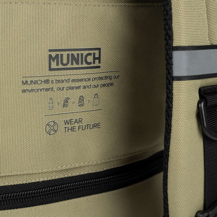 Mochila underseat beige de poliéster reciclado MUNICH GATE X-39 UNDERSEAT BACKPACK