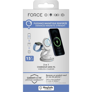 Station de charge FORCE POWER MagSafe pliable 3en 1 15W