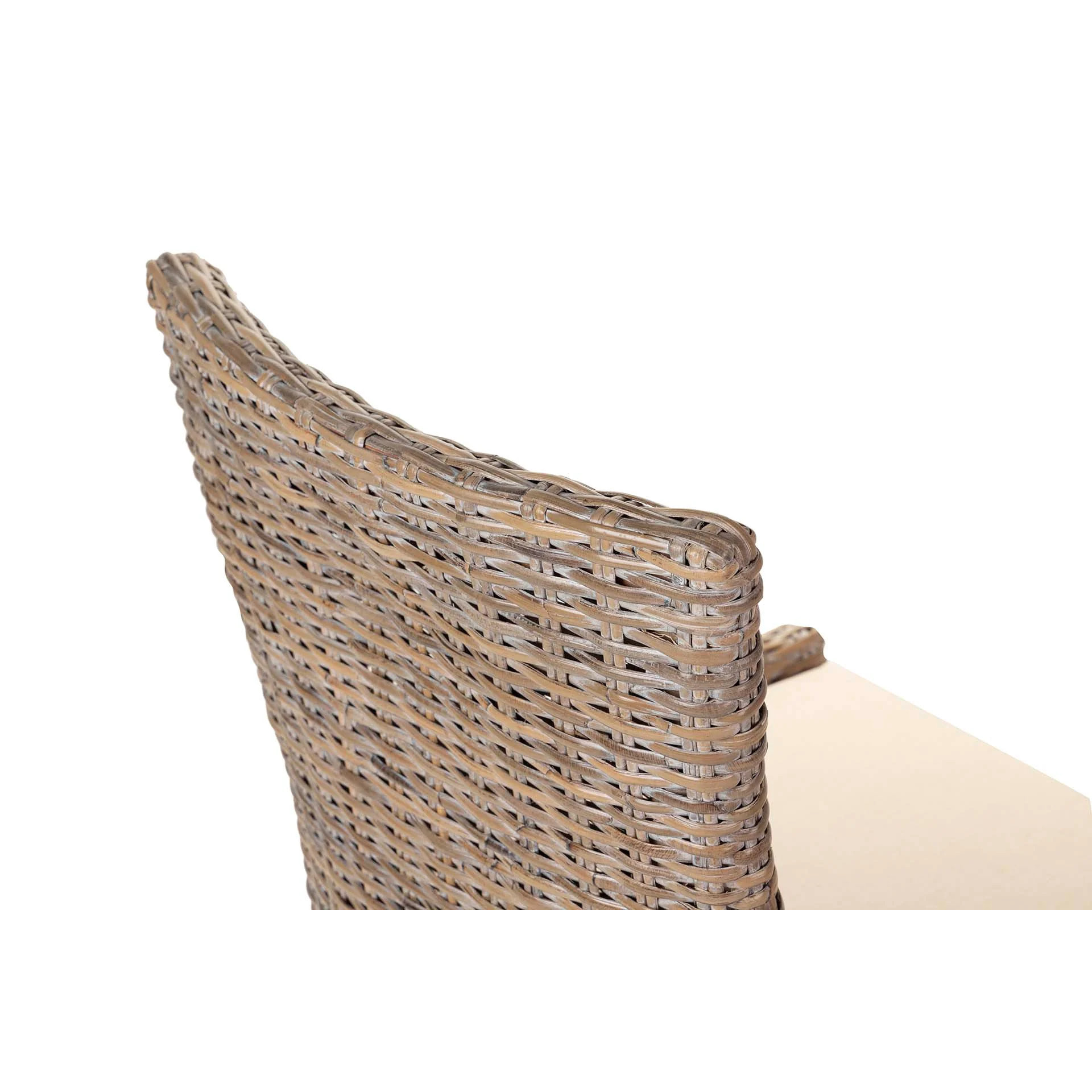 Silla Ratan-lino-madera Blanco Beige 54x52x91 Cm