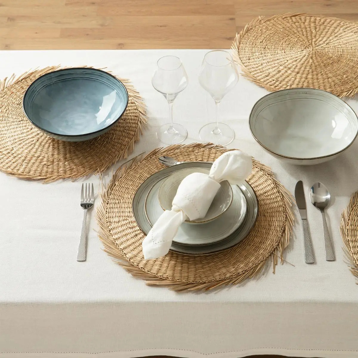 Set de table "Cuba" naturel D38cm beige