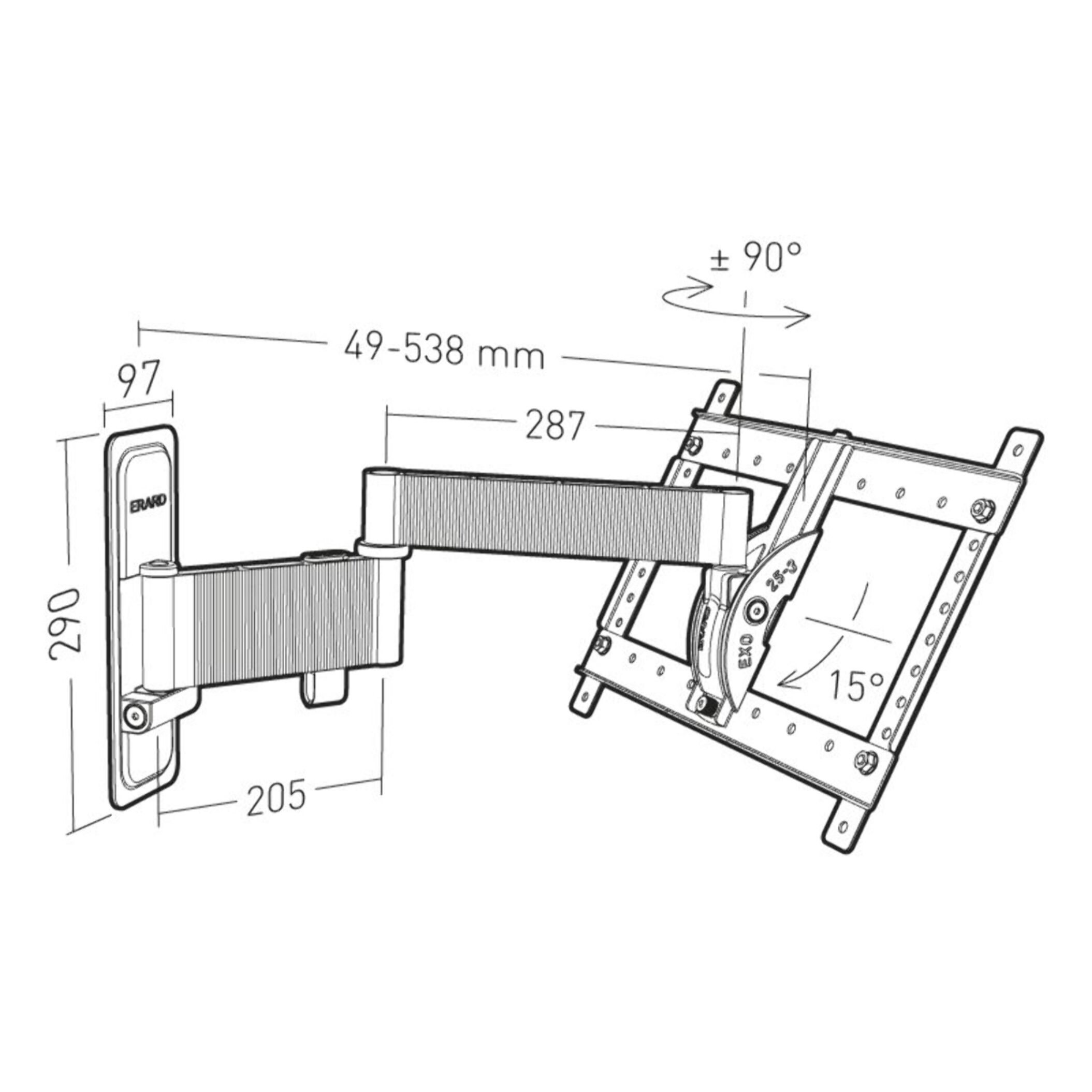 Support mural TV ERARD EXO 400 OLEDTW3