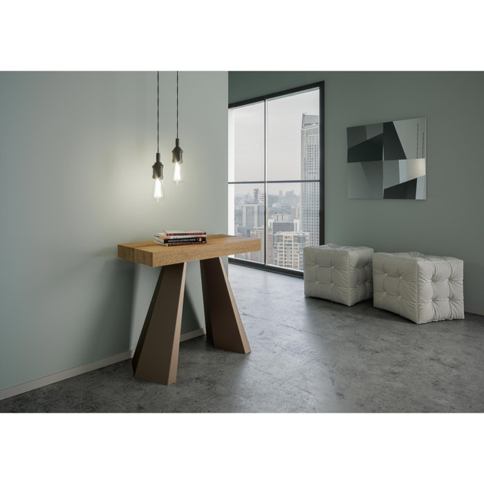 Consolle allungabile 90x40/196 cm Diamante Small Premium Quercia Natura telaio Orso
