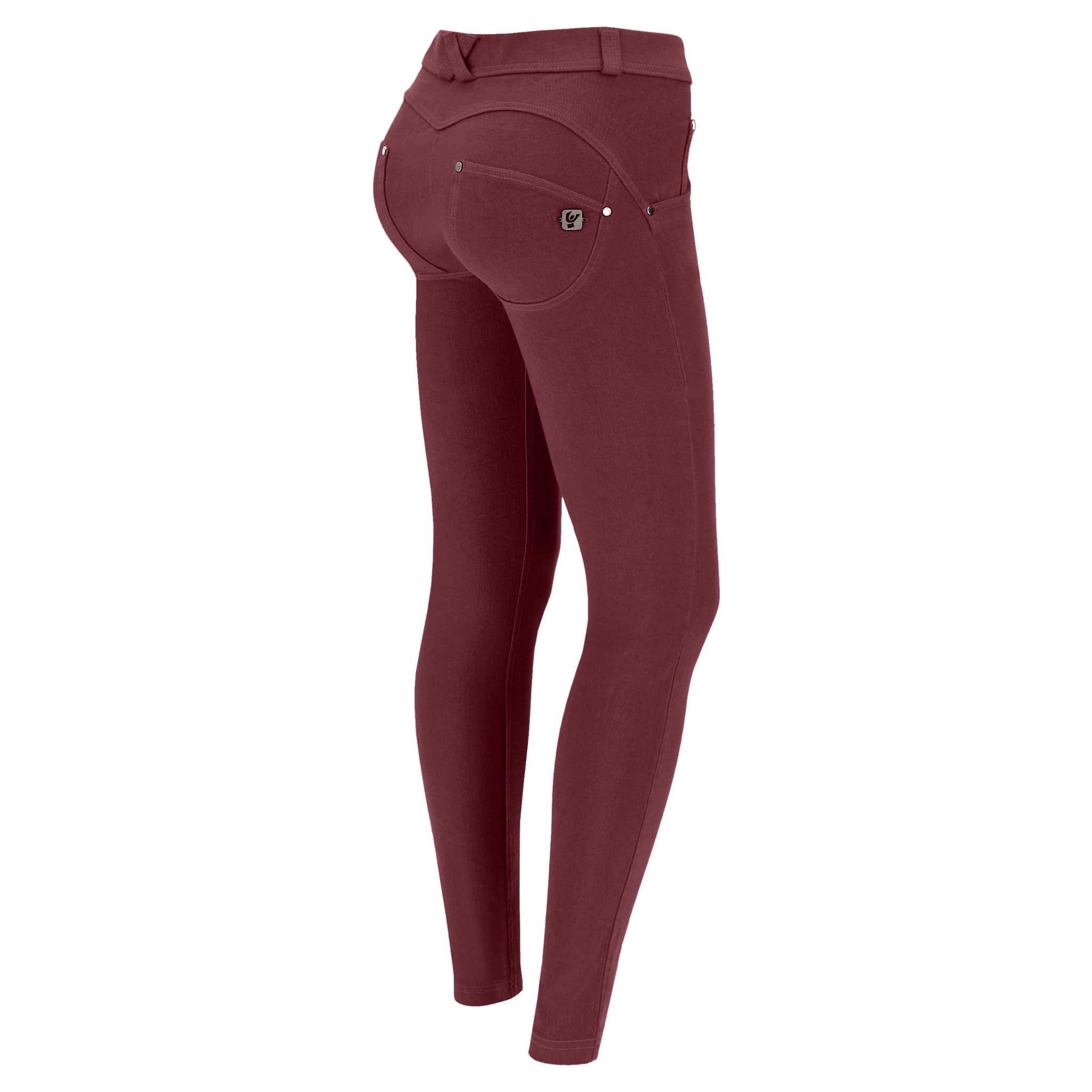 Pantaloni push up WR.UP® skinny in tessuto navetta tinto in capo