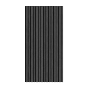 Panneau acoustique mural d'intérieur 60x120 cm en MDF sur feutre polyester, décor chêne noir, 0,72 m2 (SATAKUPANBOT612)