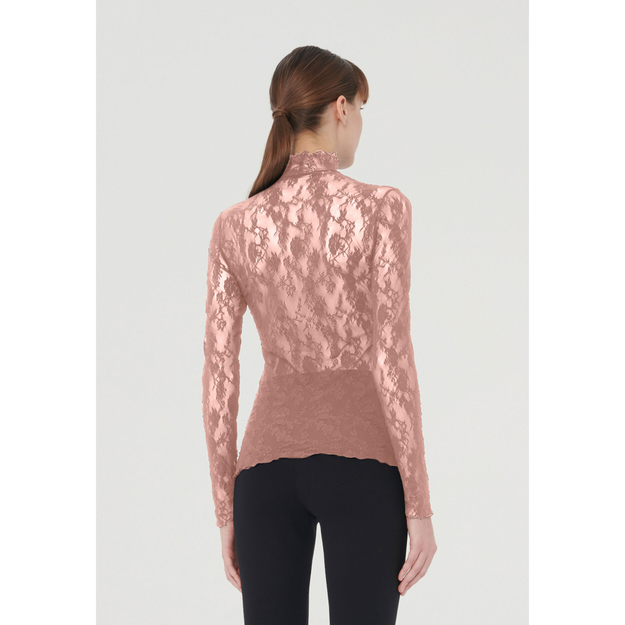 Top a maniche lunghe Floral Lace Top Long Sleeves