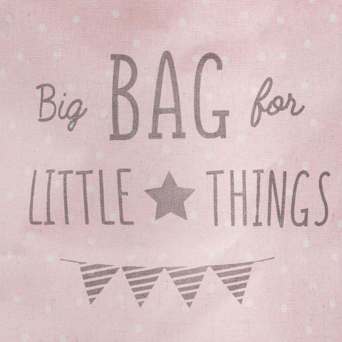 Bolsa de almacenamiento infantil "pequenas cosas" color rosa - 38 x 38cm