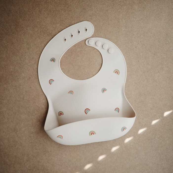 Mushie Babero Silicona Print