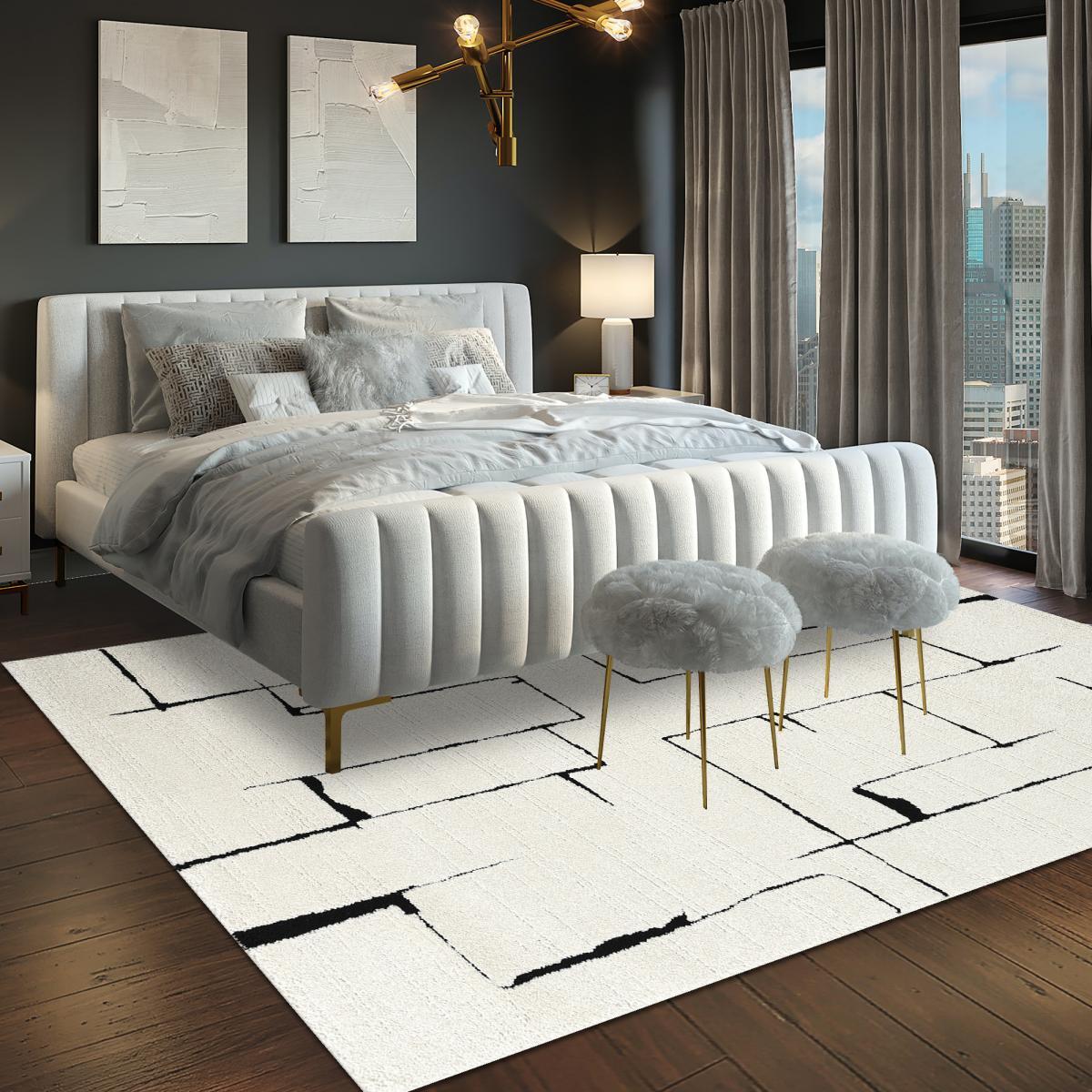 Tapis salon FOCA Tapis soyeux en relief