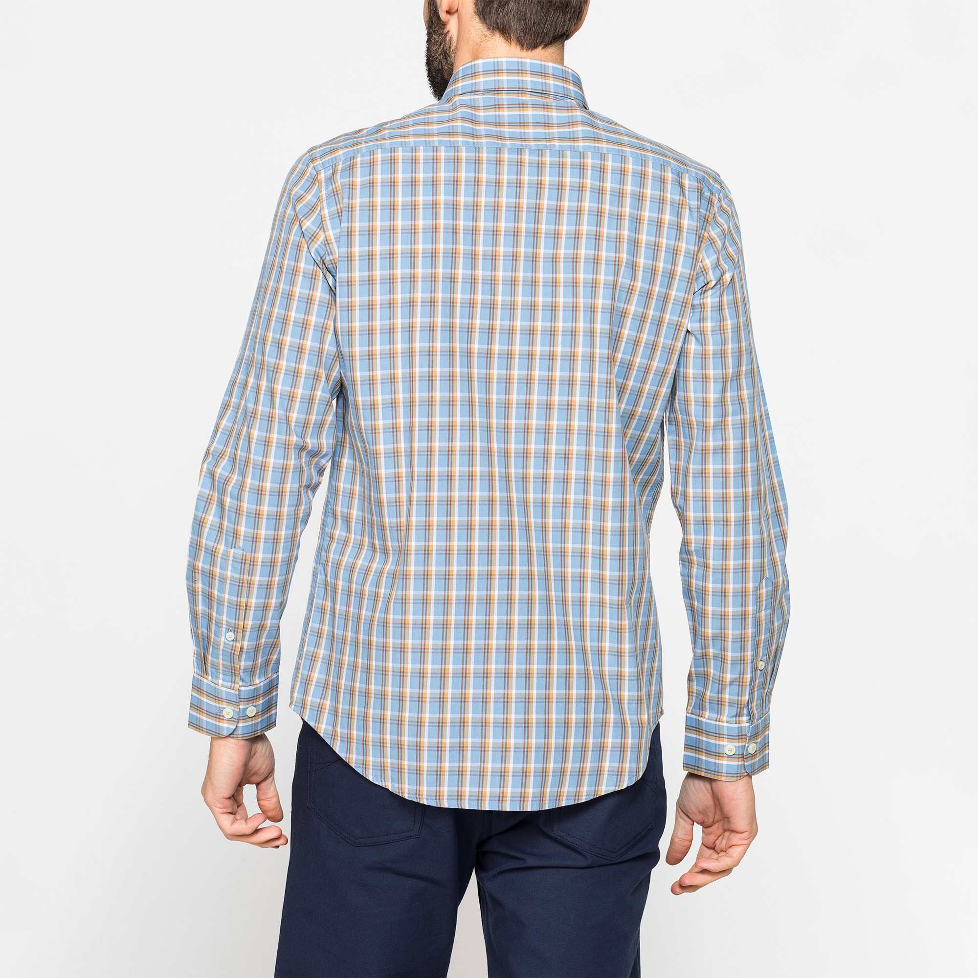 CAMICIA BUTTON-DOWN CON MANICA LUNGA E TASCHINO