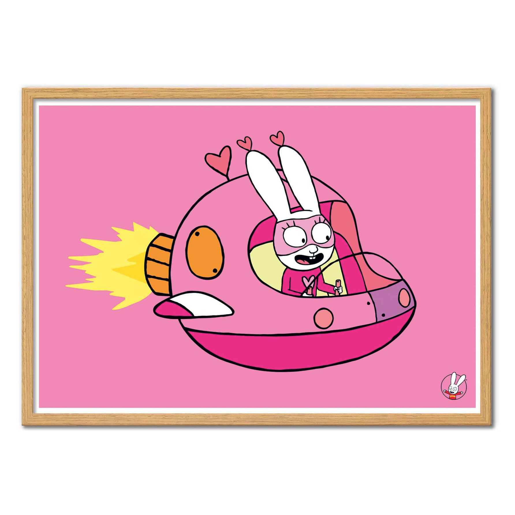 Affiche - Super Rabbit Girl - Simon Super Rabbit