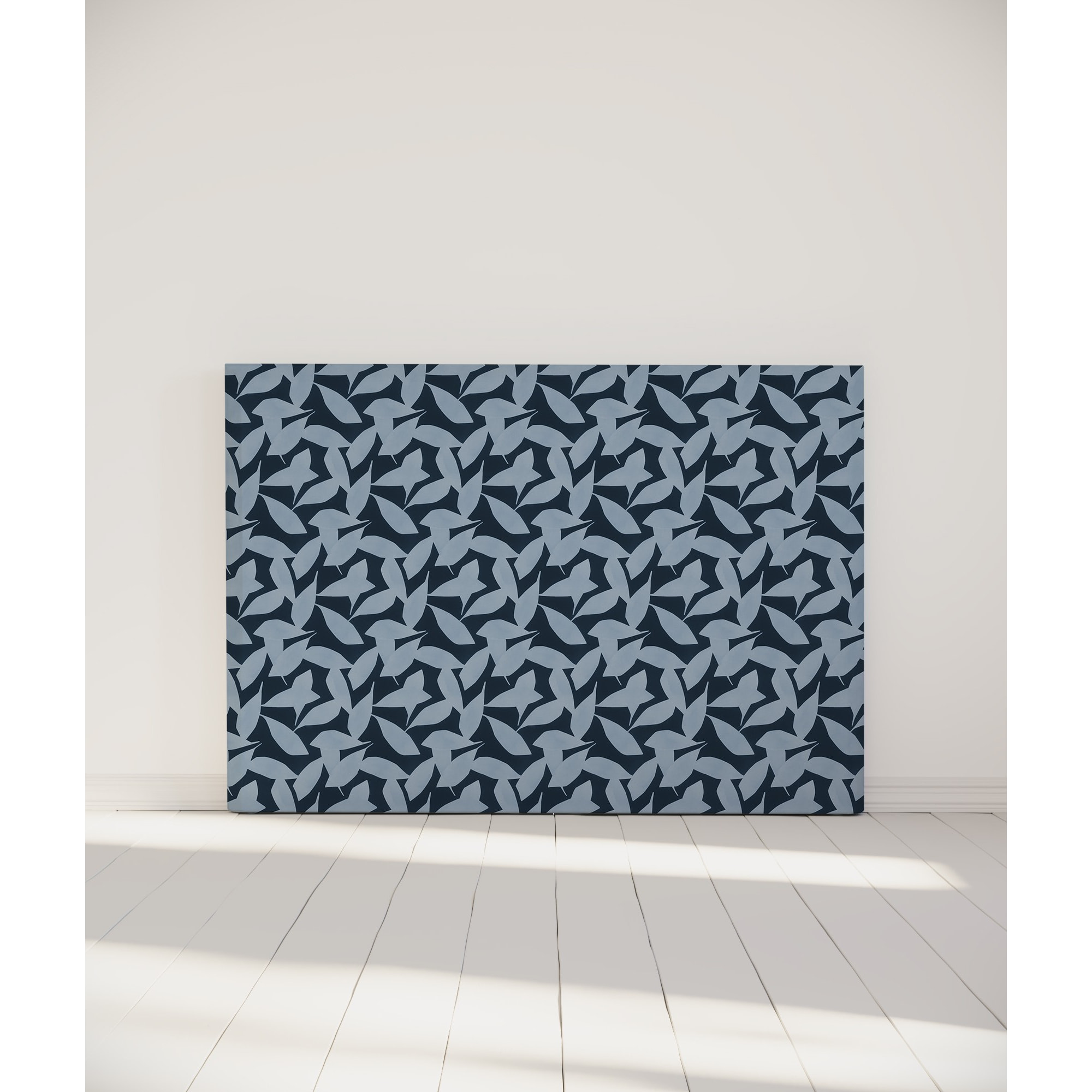 Tête de lit Feuillage | Coloris Bleu | Largeur au choix