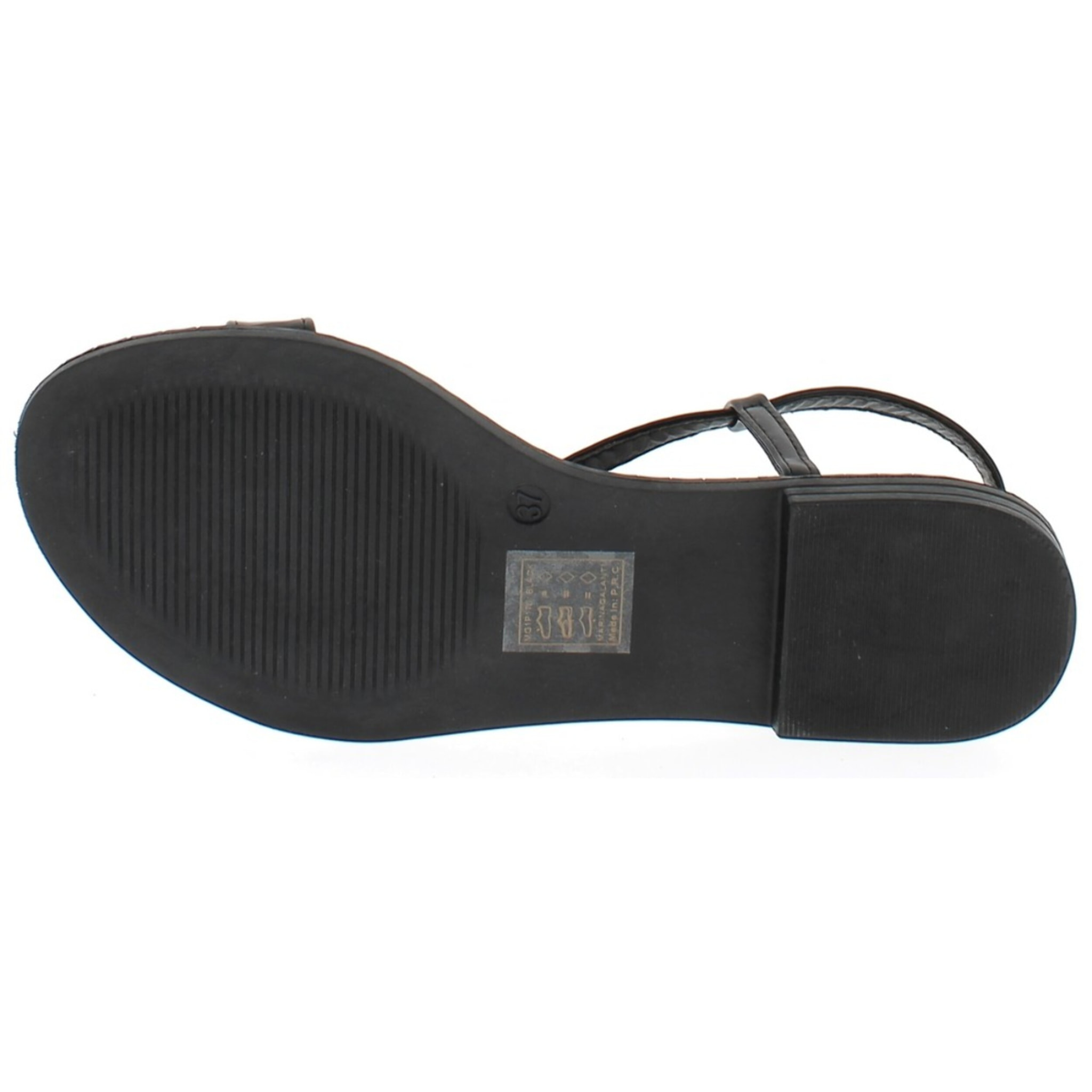 Marina Galanti Scarpe Donna Sandals Ballet Flat with Gold Chain Decoration MG 1P170 Black