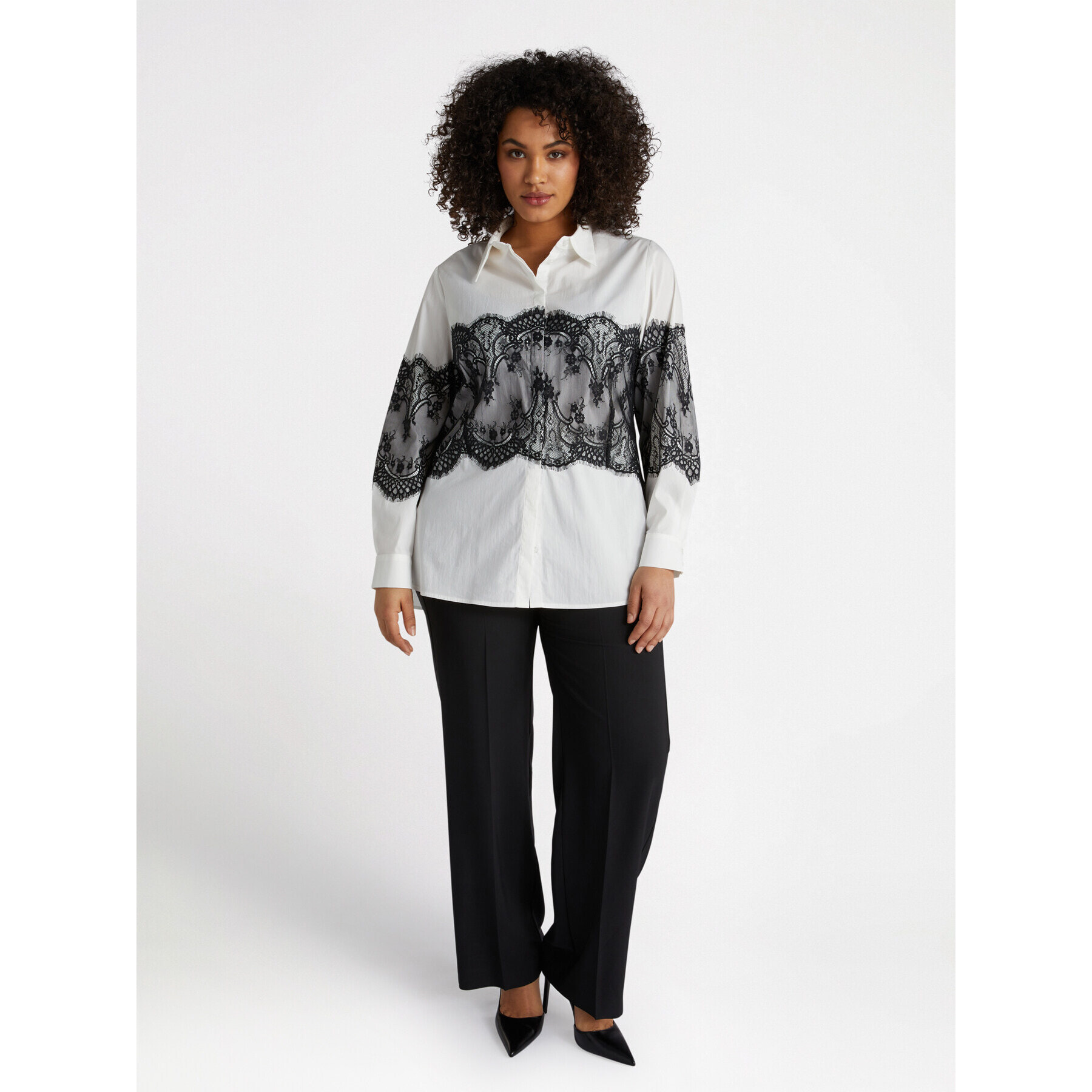 Fiorella Rubino - Camicia con pizzo - Bianco