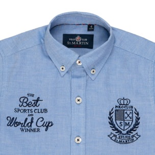 Camicia oxford con ricamo logo