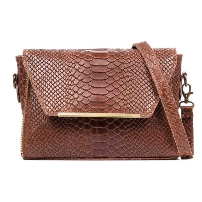 Mariola Borsa a tracolla Donna.Pelle autentica Camoscio Stampa Serpente