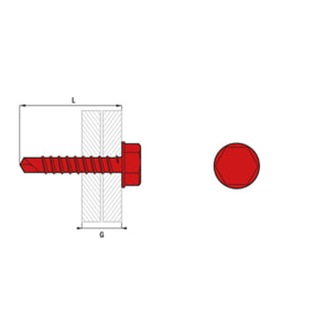 Vis autoperceuse acier zingué blanc tête hexagonale - 4,8 mm x 16 mm - Assemblage 7 mm - Boite de 500 - SCELL IT - THT8-48016
