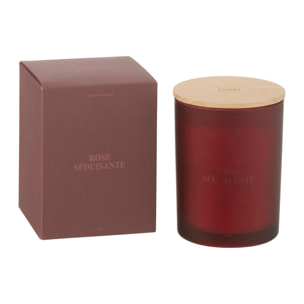 J-Line bougie parfumée Accords Essentiels - Rose Séduisante - verre - rouge - 52H