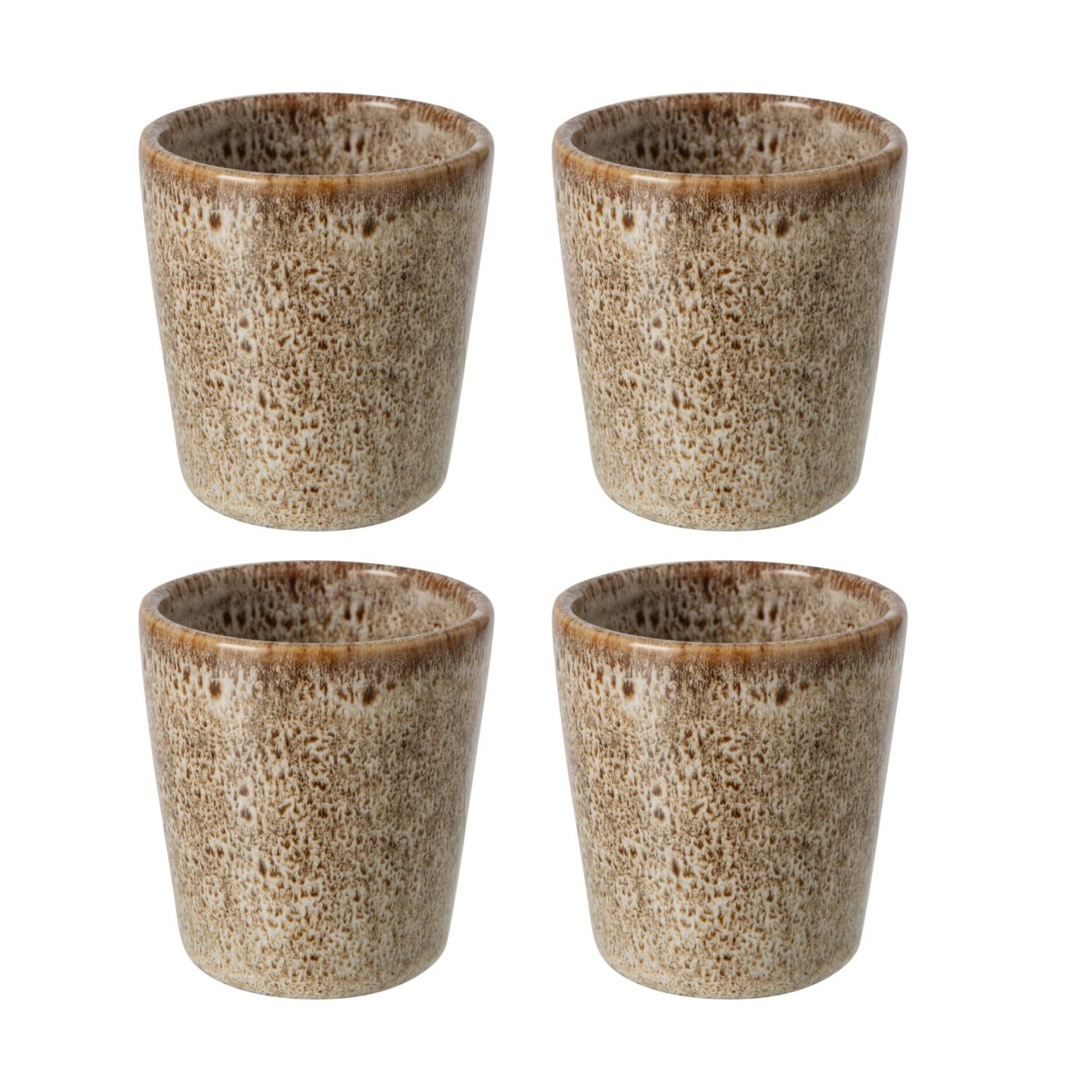 J-Line boîte de 4 tasses - porcelaine - taupe