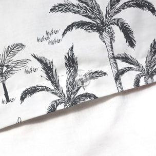 Parure de lit imprimée 100% coton, GRAVURE TROPICALE