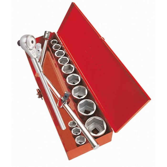 Coffret douilles et accessoires 3/4 - 17 outils SAM - 78CH16