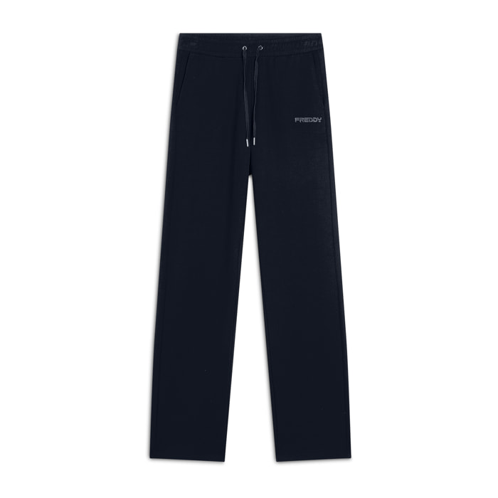 Pantaloni comfort fit con gamba dritta e tasche applicate