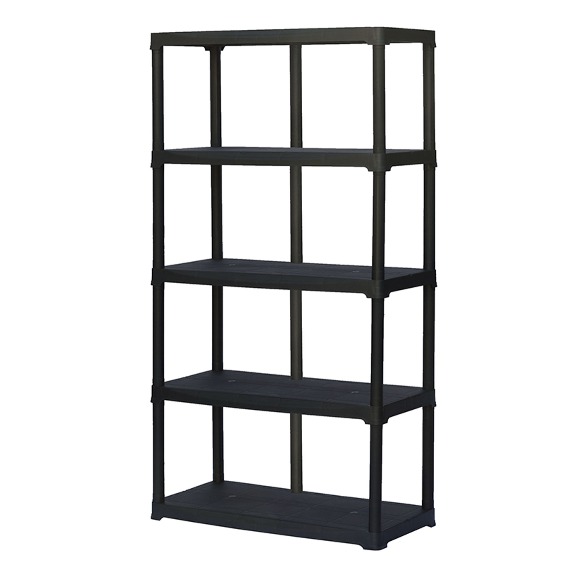 5 estantes  en polipropileno, interior/ exterior, 60x58,5xh 176 cm, profundidad doble
